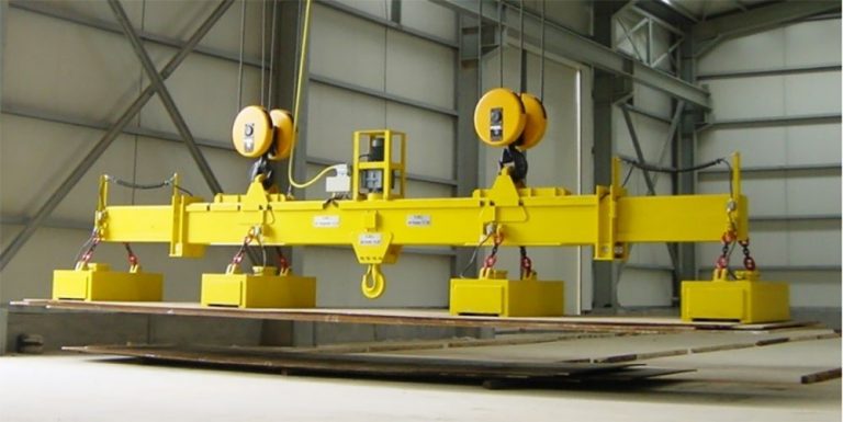 Telescopic electromagnetic hanging beam - Kino Cranes